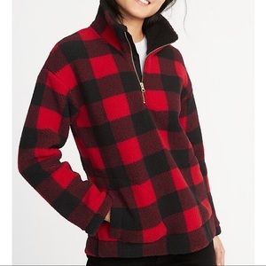 Old navy pullover buffalo plaid sz M soft and warm